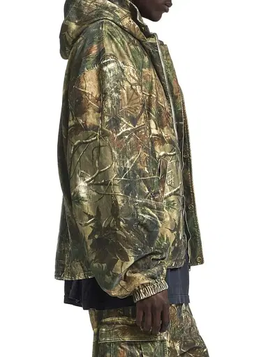 Balenciaga Men's Hooded Workwear Jacket - Brown Green - Size Small | Thumbnail 4 Balenciaga Men's Hooded Workwear Jacket - Brown Green - Size Small | Thumbnail 4