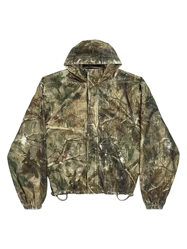 Balenciaga Men's Hooded Workwear Jacket - Brown Green - Size Small | Thumbnail 1 Balenciaga Men's Hooded Workwear Jacket - Brown Green - Size Small | Thumbnail 1