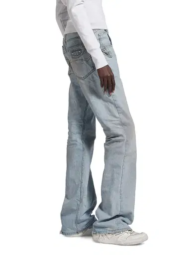 Balenciaga Women's City Straight Pants - Light Blue - Size 32 | Thumbnail 5