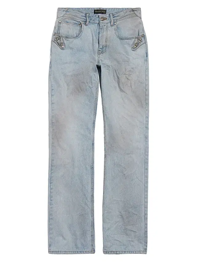 Balenciaga Women's City Straight Pants - Light Blue