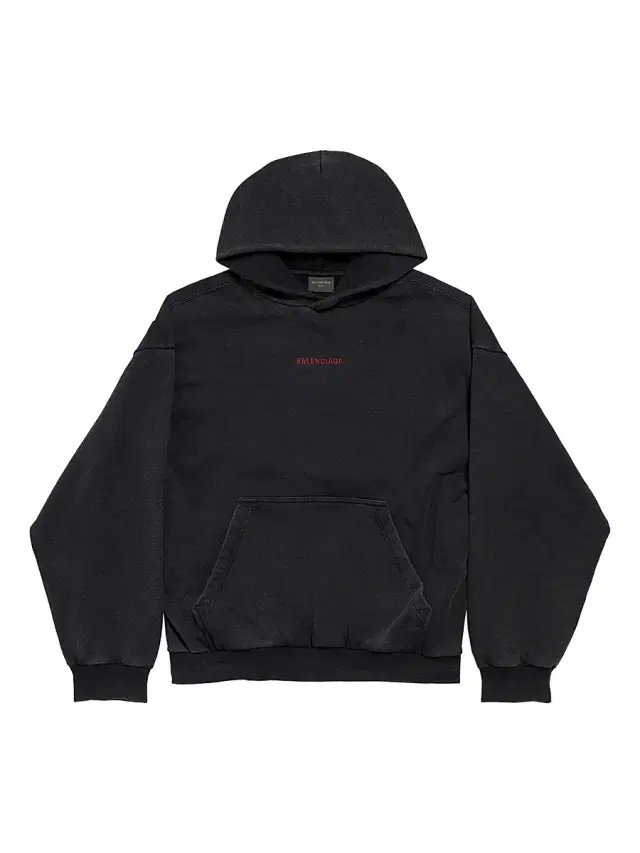 Balenciaga Men's Medium Fit Hoodie - Faded Black