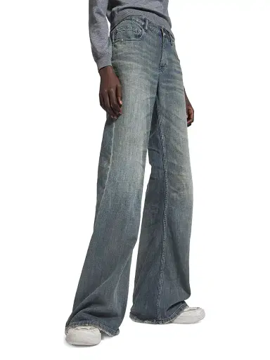 Balenciaga Women's Wide Leg Pants - Blue - Size 30 | Thumbnail 5