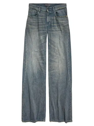 Balenciaga Women's Wide Leg Pants - Blue - Size 30 | Thumbnail 1