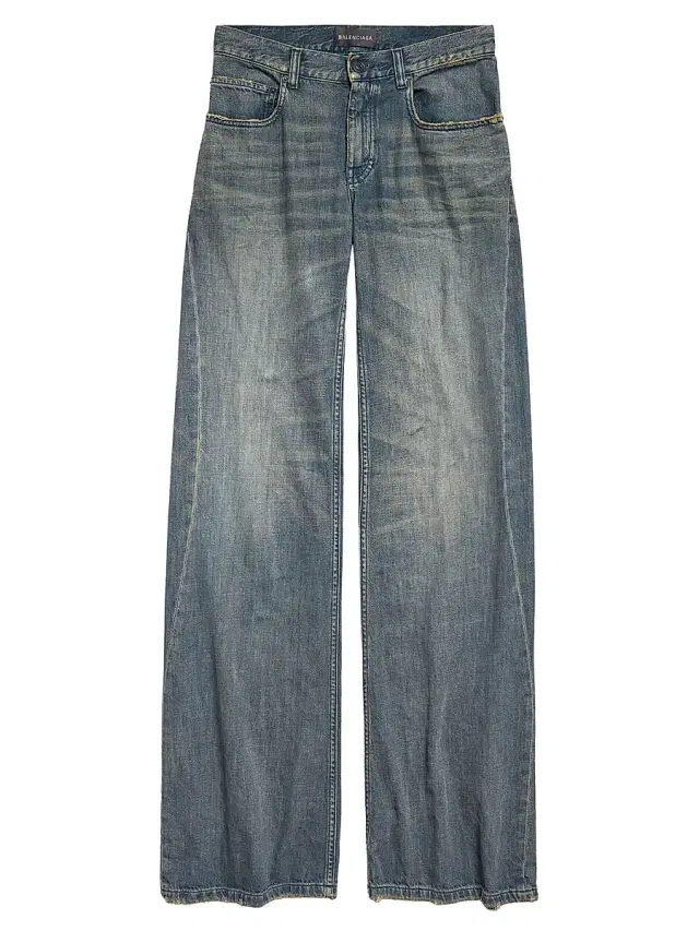 Balenciaga Women's Wide Leg Pants - Blue