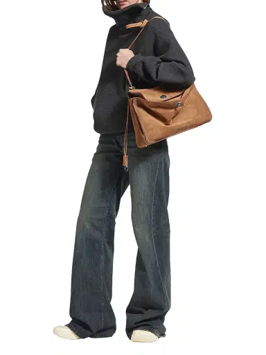 Balenciaga Women's Rodeo Medium Suede Top Handle Bag - Camel | Thumbnail 3