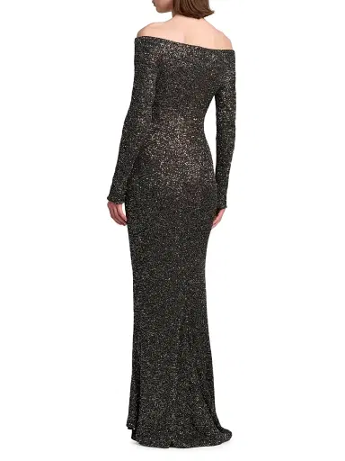 Stella McCartney Women's Knit Sequined Off-the-Shoulder Gown | Thumbnail 5