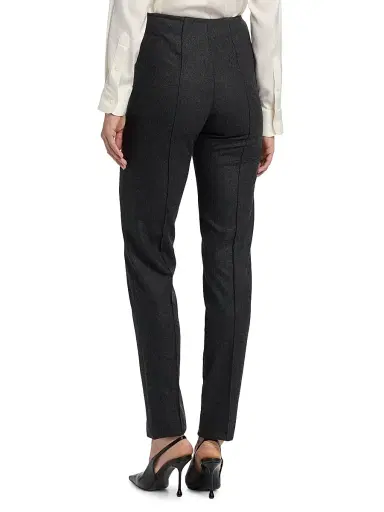 Giorgio Armani Women's Stretch-Wool & Cashmere Straight-Leg Pants - Moonless Night | Thumbnail 5
