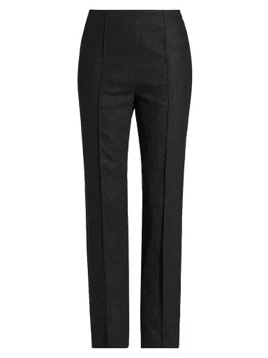 Giorgio Armani Women's Stretch-Wool & Cashmere Straight-Leg Pants - Moonless Night | Thumbnail 1