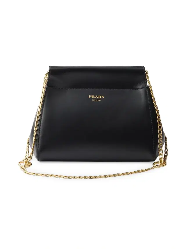 Women's Enchaîné Leather Shoulder Bag - Black
