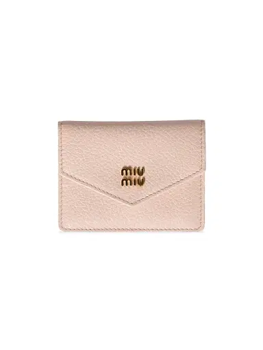 Miu Miu Women's Leather Card Holder - Pink | Thumbnail 1 Miu Miu Women's Leather Card Holder - Pink | Thumbnail 1