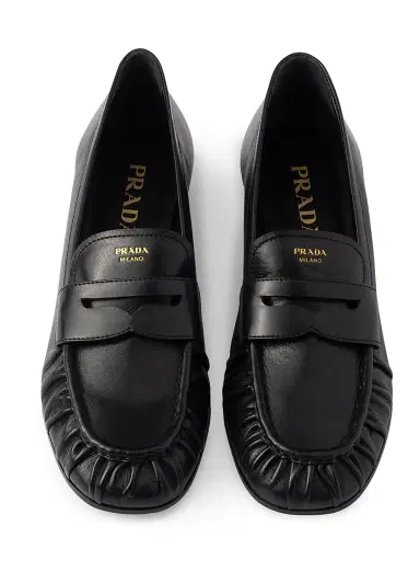 Prada Women's Leather Loafers - Beige Khaki | Thumbnail 2
