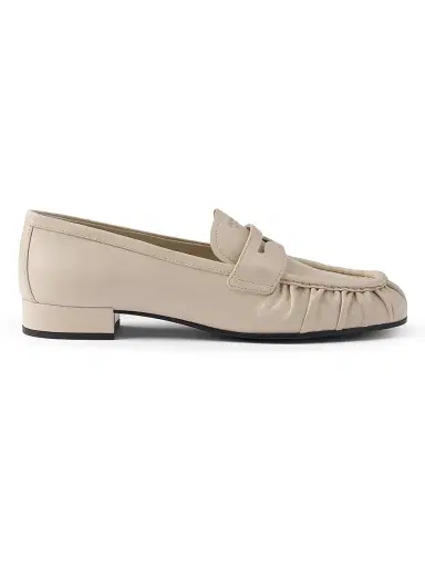 Prada Women's Leather Loafers - Beige Khaki | Thumbnail 5