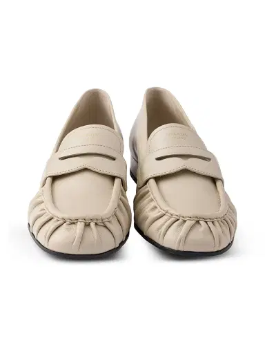 Prada Women's Leather Loafers - Beige Khaki | Thumbnail 6