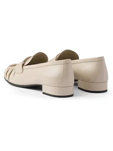 Prada Women's Leather Loafers - Beige Khaki | Thumbnail 7