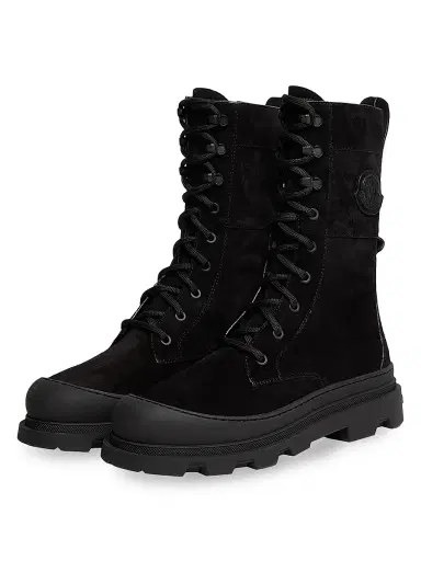 Moncler Women's Vera High Boots in Suede - Black | Thumbnail 2