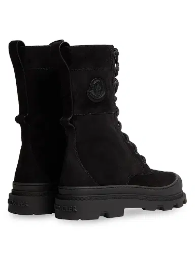 Moncler Women's Vera High Boots in Suede - Black | Thumbnail 3