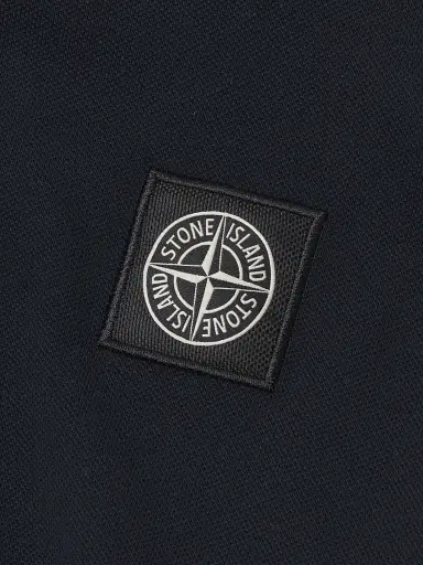 Stone Island Men's Logo Patch Stretch-Cotton Polo Shirt - Navy Blue - Size Small | Thumbnail 6