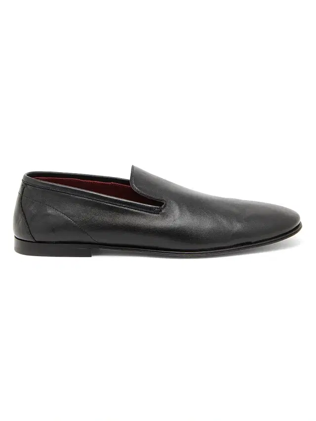 Men's Leather Slipper Loafers - Nero