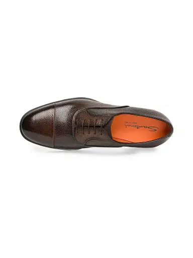 Santoni Men's Easy Cap-Toe Leather Oxfords - Dark Brown - Size 13 | Thumbnail 3 Santoni Men's Easy Cap-Toe Leather Oxfords - Dark Brown - Size 13 | Thumbnail 3