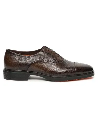 Santoni Men's Easy Cap-Toe Leather Oxfords - Dark Brown - Size 13 | Thumbnail 1 Santoni Men's Easy Cap-Toe Leather Oxfords - Dark Brown - Size 13 | Thumbnail 1