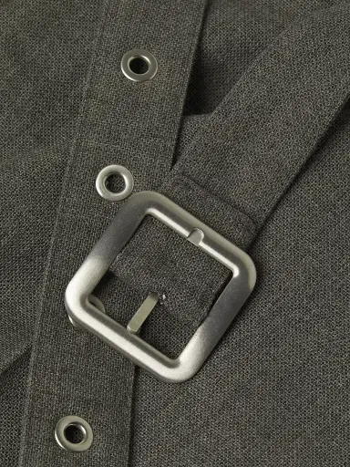 Jil Sander Men's Belted Wool Trousers - Volcanic Glass | Thumbnail 6