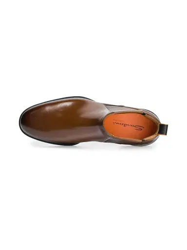Santoni Men's Easy On Leather Chelsea Boots - Brown - Size 13 | Thumbnail 3 Santoni Men's Easy On Leather Chelsea Boots - Brown - Size 13 | Thumbnail 3
