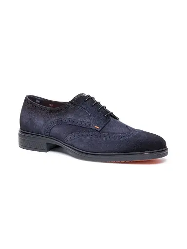 Santoni Men's Easy Suede Brogues - Blue - Size 9 | Thumbnail 2 Santoni Men's Easy Suede Brogues - Blue - Size 9 | Thumbnail 2