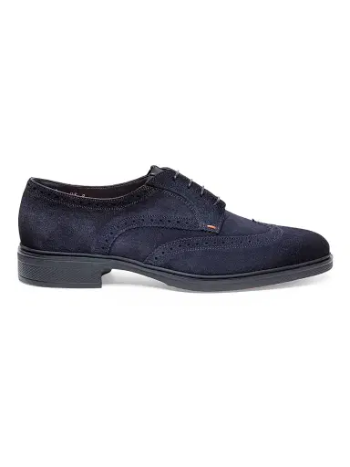Santoni Men's Easy Suede Brogues - Blue - Size 9 | Thumbnail 1 Santoni Men's Easy Suede Brogues - Blue - Size 9 | Thumbnail 1