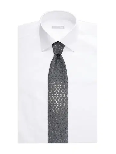 Stefano Ricci Men's Luxury Silk Tie - Grey | Thumbnail 2 Stefano Ricci Men's Luxury Silk Tie - Grey | Thumbnail 2