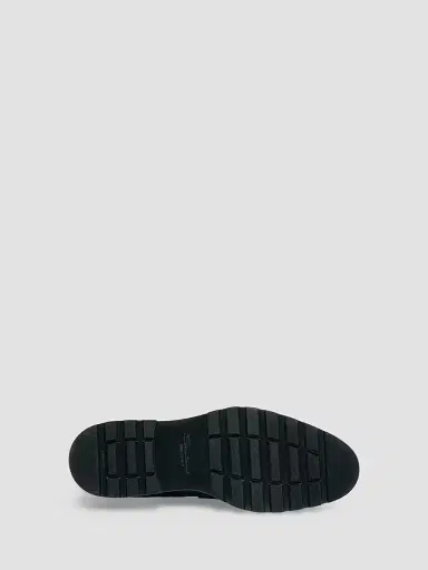 Santoni Men's Rock Lug Sole Leather Penny Loafers - Black - Size 13 | Thumbnail 3