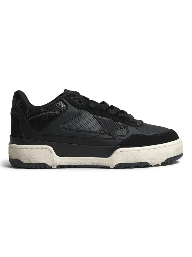 Men's Forty2 Leather Low-Top Sneakers - Black