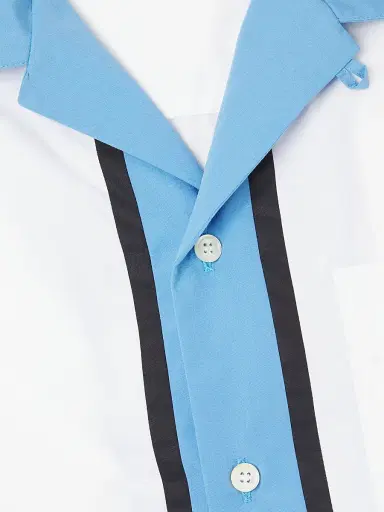 Marni Men's Vertical Stripe Poplin Bowling Shirt - Lily White - Size 46 | Thumbnail 6