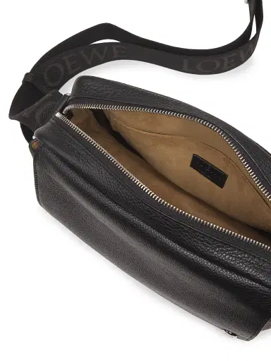 Loewe Men's Extra-Small Pebble Leather Messenger Bag - Black | Thumbnail 4 Loewe Men's Extra-Small Pebble Leather Messenger Bag - Black | Thumbnail 4