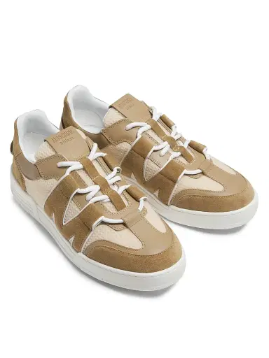 MOSCHINO Men's Streetball Low-Top Sneakers - Beige - Size 13 | Thumbnail 4 MOSCHINO Men's Streetball Low-Top Sneakers - Beige - Size 13 | Thumbnail 4