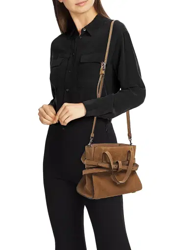 MOSCHINO Women's Tie Me Suede Carryall | Thumbnail 2 MOSCHINO Women's Tie Me Suede Carryall | Thumbnail 2
