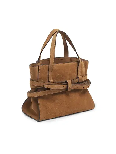 MOSCHINO Women's Tie Me Suede Carryall | Thumbnail 4 MOSCHINO Women's Tie Me Suede Carryall | Thumbnail 4