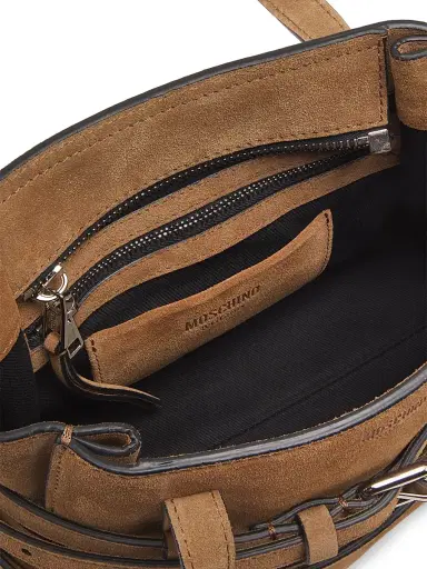 MOSCHINO Women's Tie Me Suede Carryall | Thumbnail 5 MOSCHINO Women's Tie Me Suede Carryall | Thumbnail 5