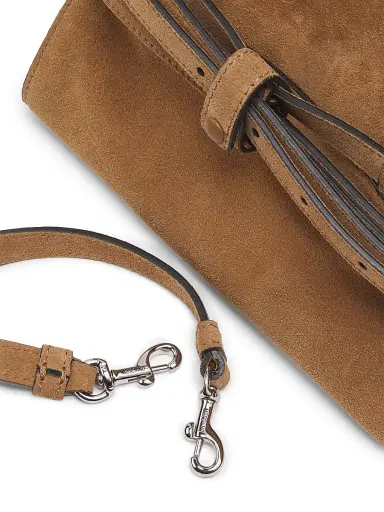 MOSCHINO Women's Tie Me Suede Carryall | Thumbnail 6 MOSCHINO Women's Tie Me Suede Carryall | Thumbnail 6