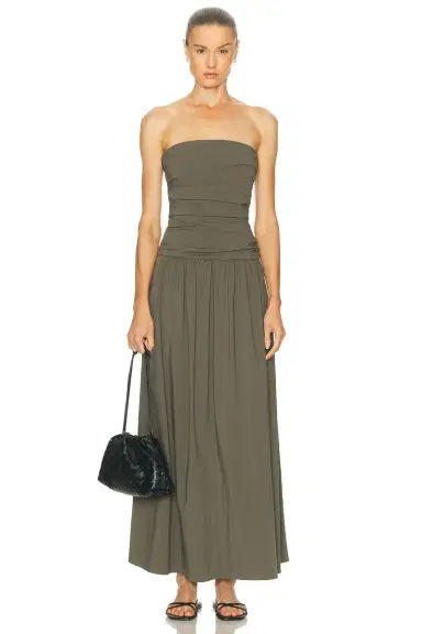 St. Agni Gathered Strapless Tie Back Dress | Thumbnail 2 St. Agni Gathered Strapless Tie Back Dress | Thumbnail 2