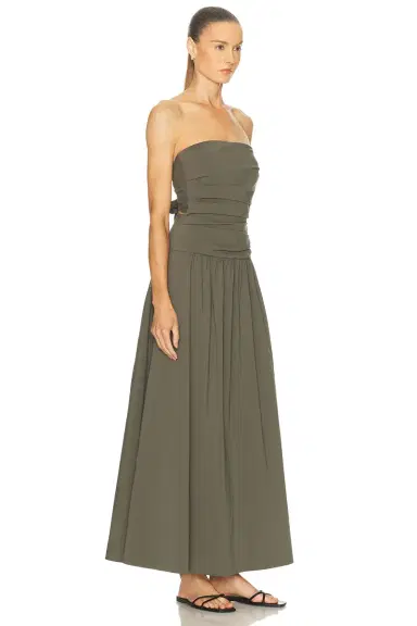 St. Agni Gathered Strapless Tie Back Dress | Thumbnail 3 St. Agni Gathered Strapless Tie Back Dress | Thumbnail 3