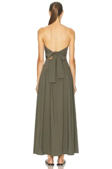 St. Agni Gathered Strapless Tie Back Dress | Thumbnail 4 St. Agni Gathered Strapless Tie Back Dress | Thumbnail 4