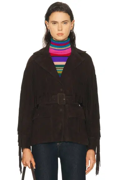 Nour Hammour Cassidy Suede Fringe Jacket | Thumbnail 1 Nour Hammour Cassidy Suede Fringe Jacket | Thumbnail 1