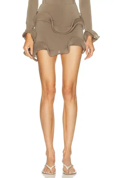 Sid Neigum Wave Hem Bamboo Skirt | Thumbnail 3 Sid Neigum Wave Hem Bamboo Skirt | Thumbnail 3