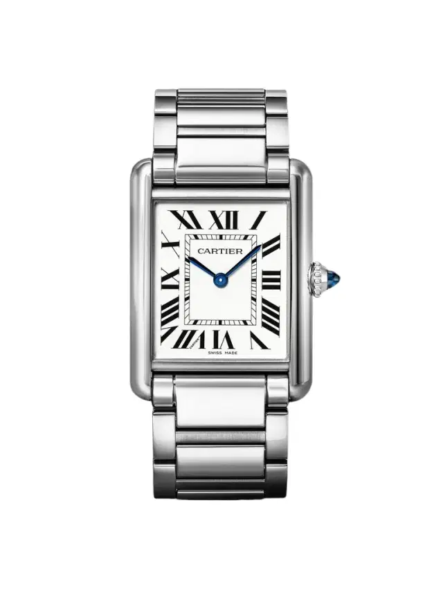 Cartier Tank Must Large Stainless Steel Watch, Ref. WSTA0106 - Men
