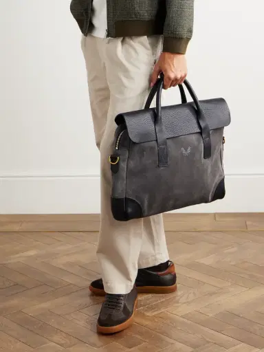 Bennett Winch Suede and Leather Briefcase - Men | Thumbnail 6 Bennett Winch Suede and Leather Briefcase - Men | Thumbnail 6
