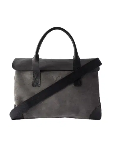 Bennett Winch Suede and Leather Briefcase - Men | Thumbnail 1 Bennett Winch Suede and Leather Briefcase - Men | Thumbnail 1