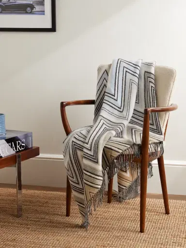 Missoni Home Plume Fringed Striped Jacquard-Knit Wool-Blend Blanket - Men | Thumbnail 2 Missoni Home Plume Fringed Striped Jacquard-Knit Wool-Blend Blanket - Men | Thumbnail 2