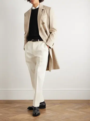 Zegna Straight-Leg Cotton and Wool-Blend Trousers - Men | Thumbnail 2