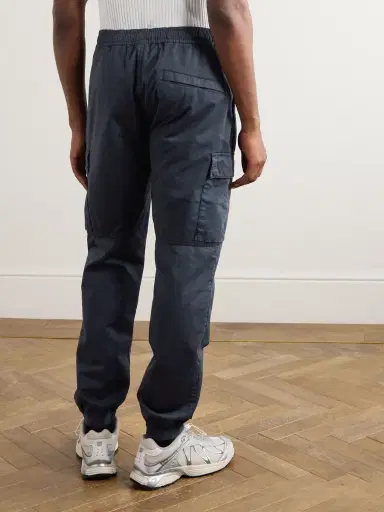 Stone Island Tapered Organic Cotton-Blend Trousers - Men | Thumbnail 4 Stone Island Tapered Organic Cotton-Blend Trousers - Men | Thumbnail 4