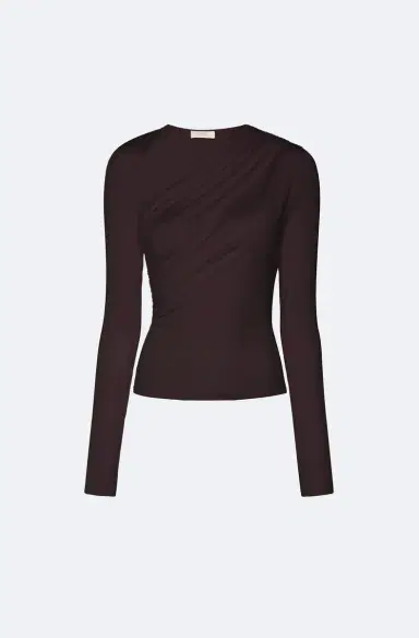 Lapointe Jersey Asymmetrical Ruched Top | Thumbnail 4 Lapointe Jersey Asymmetrical Ruched Top | Thumbnail 4